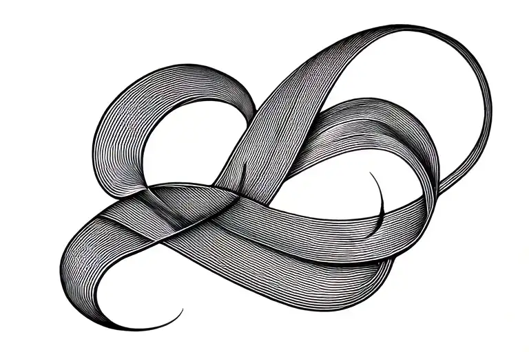 Smooth, ribbon-like curves resembling smoke or liquid calligraphy. Elegant, soft motion, minimalistic and clean. tattoo design idea
