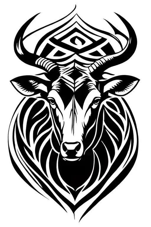 peace love and prosperity taurus tattoo design idea