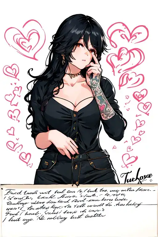 fuck love letter written tattoo design idea