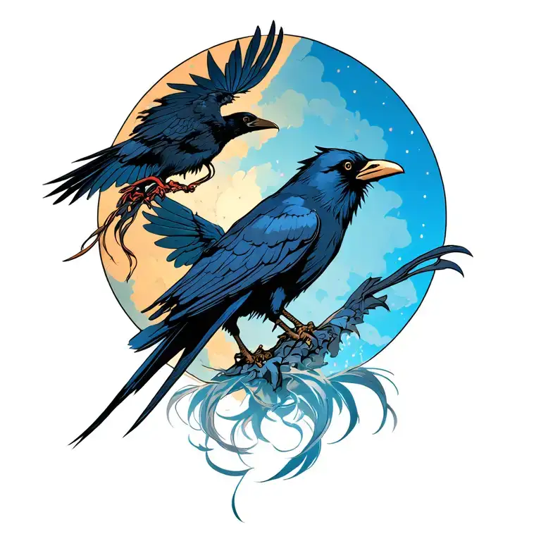 Should be for shoulder and upper arm, have a kite on the back and a raven on the calf, what would be suitable would be good tattoo design idea