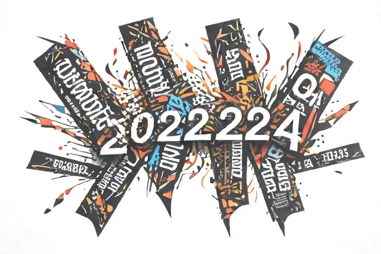 2024 concert tickets tattoo design idea