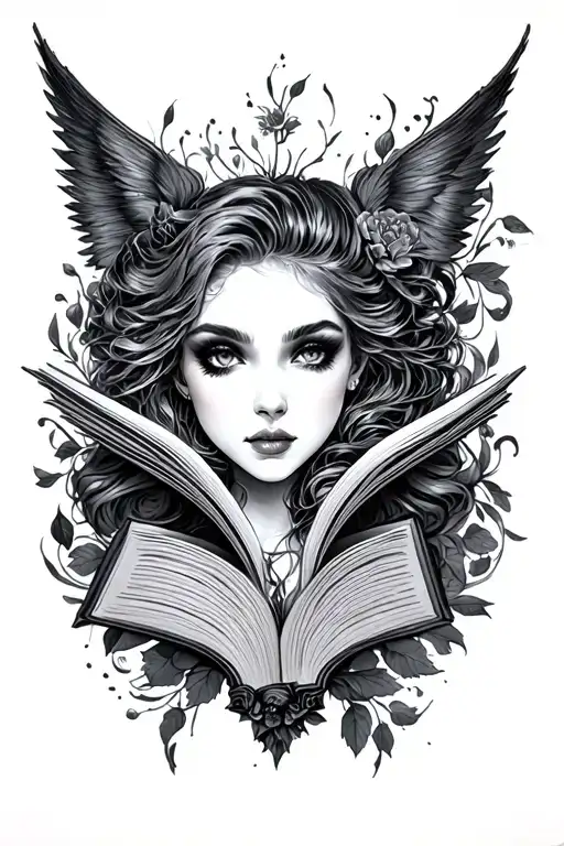 Dark Romance book tattoo design idea