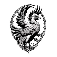 Celtic Phoenix tattoo design idea