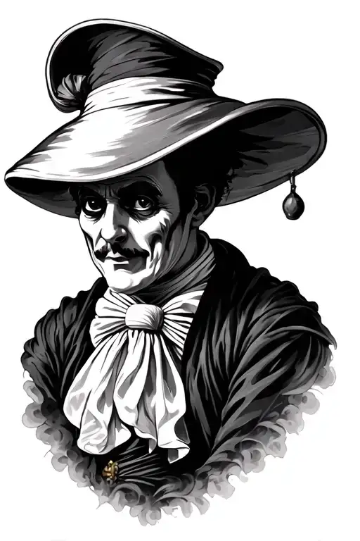 Pulcinella, Vesuvio, Naples tattoo design idea