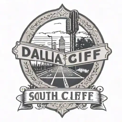 forearm street sign dallas texas south oak cliff tattoo design idea