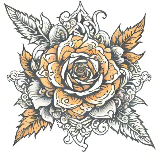 Amber as a fine line tattoo design tattoo design idea