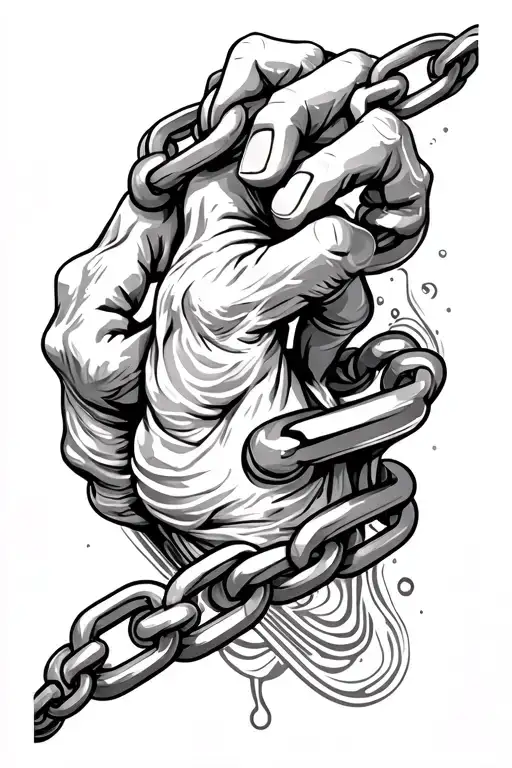 Bicep chain tattoo design idea