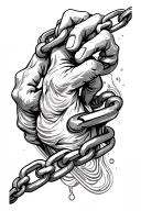 Bicep chain tattoo design idea