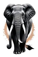 elephant tattoo design idea