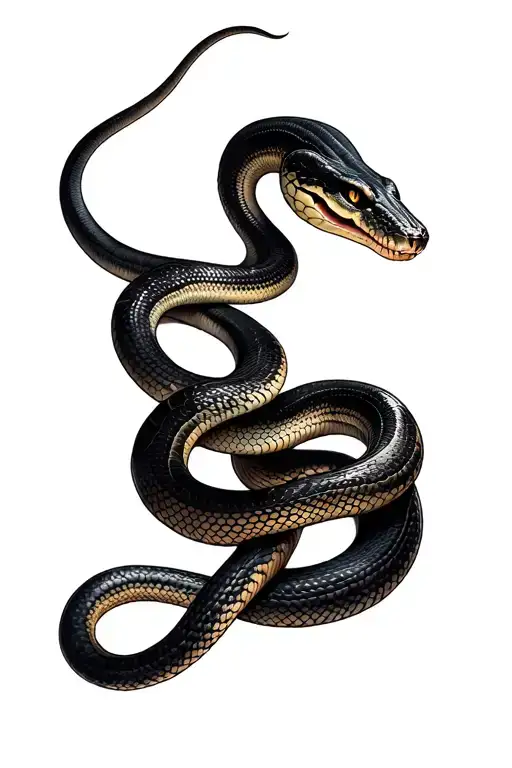 Snake Black Mamba tattoo design idea
