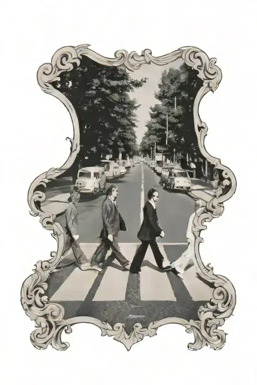 beatles abbey road tattoo design idea