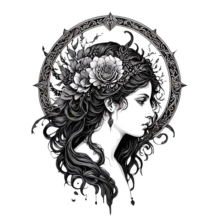 hecate goddess tattoo design idea