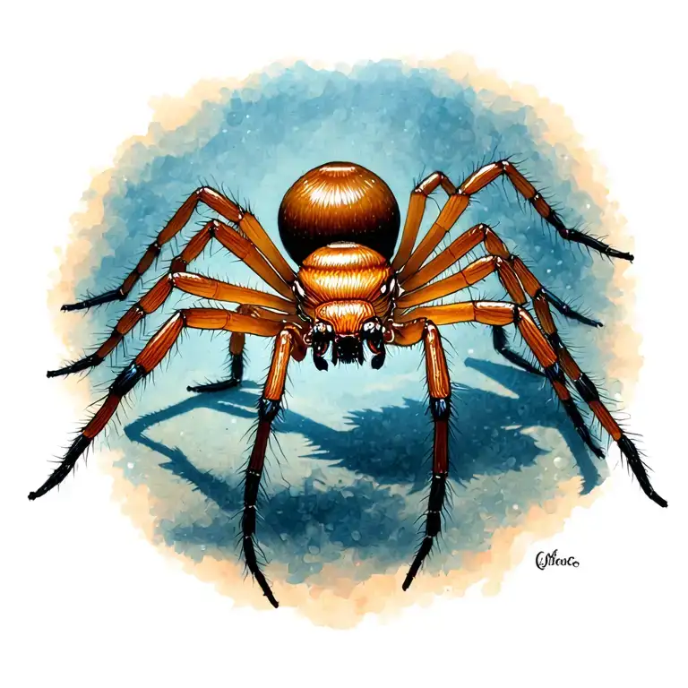 spiders crawling tattoo design idea