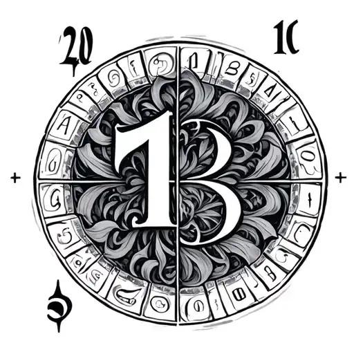 Numerology tattoo design idea
