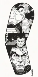 comic book tattoo design idea