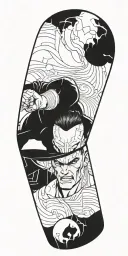 comic book tattoo design idea