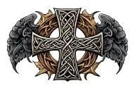 celtic warrior cross tattoo tattoo design idea