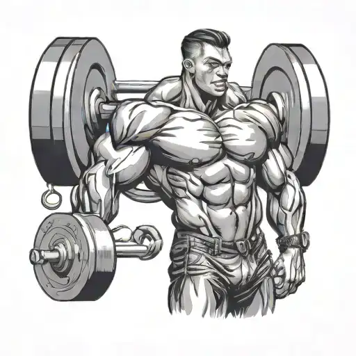 bodybuilding weight lifting tattoo design idea