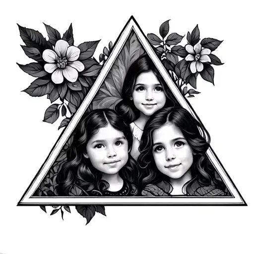 family triangle 3 tattoo design idea