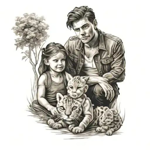 niece and nephew tattoo design idea