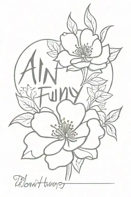 words "ain't it funny how it changes? how the future rearranges" and including a postage stamp with a flower  tattoo design idea