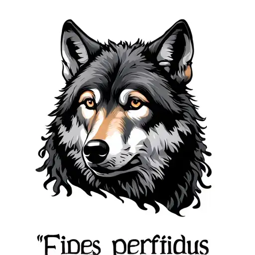 "Fides perfidus " wolf in sheep clothing  tattoo design idea