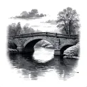 river brick bridge from childhood tattoo design idea