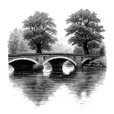 river brick bridge from childhood tattoo design idea