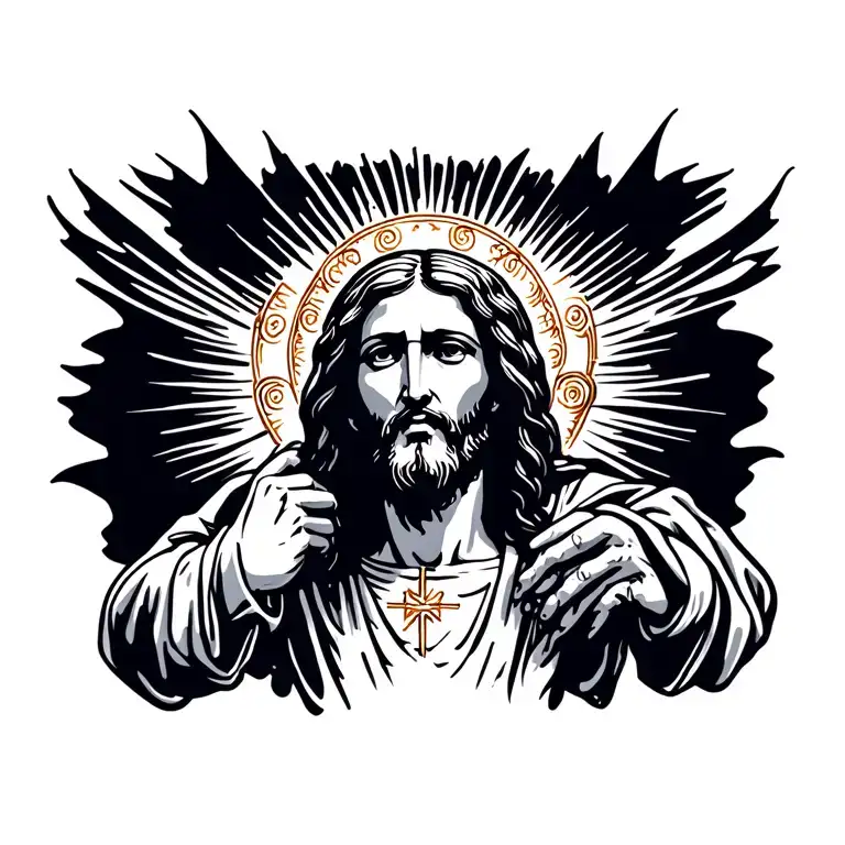 jesus christ tattoo design idea