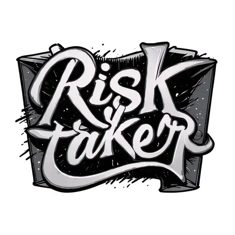 "risk taker" typewriter font tattoo tattoo design idea