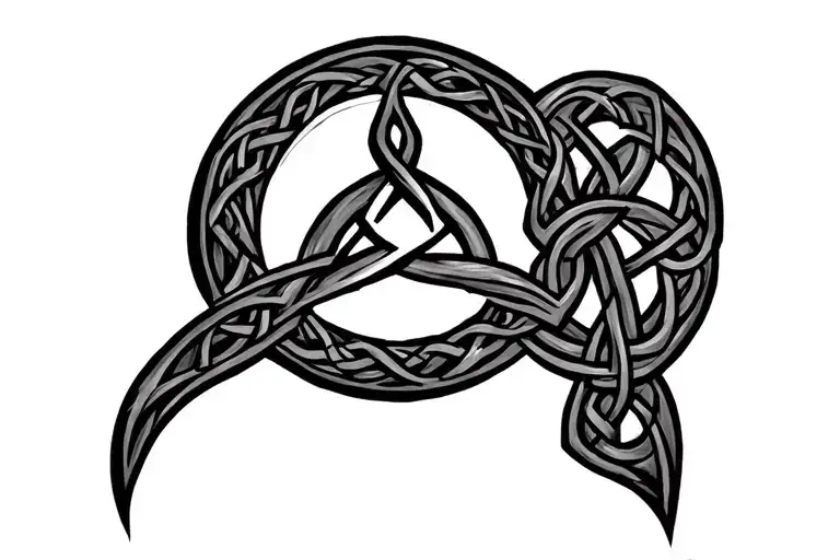 Concept 1: The Warrior’s CoreCenterpiece: The Dara Knot, detailed with fine Celtic lines — circular, endless, and roote tattoo design idea