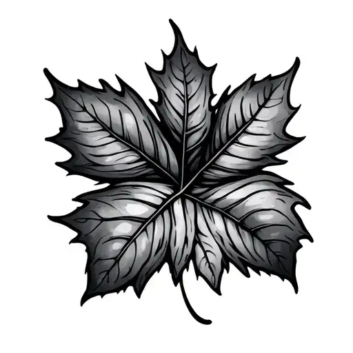 leaves falling tattoo design idea