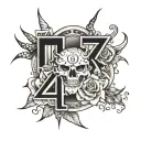 number 143 tattoo design idea