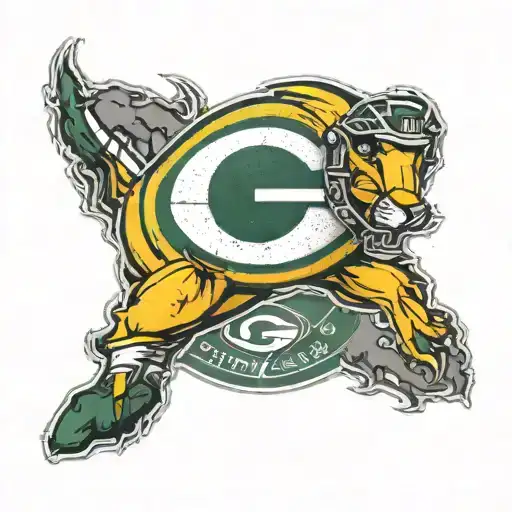 green bay packers logo scar tattoo design idea