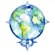 earth globe, a star 3D compass with N, S, E, W, Latitude 39.103118°N, Longitude 84.512020°W, and my birthdate 8/16/1961 tattoo design idea