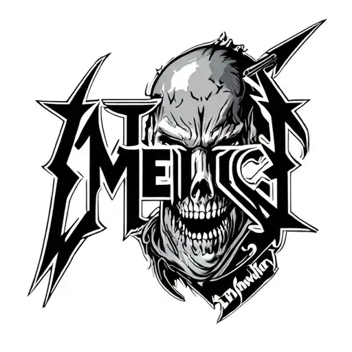 logo from metallica, slipknot, rammstein, linkin park, nirvana tattoo design idea