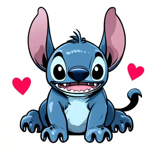 Stitch love jerry tattoo design idea