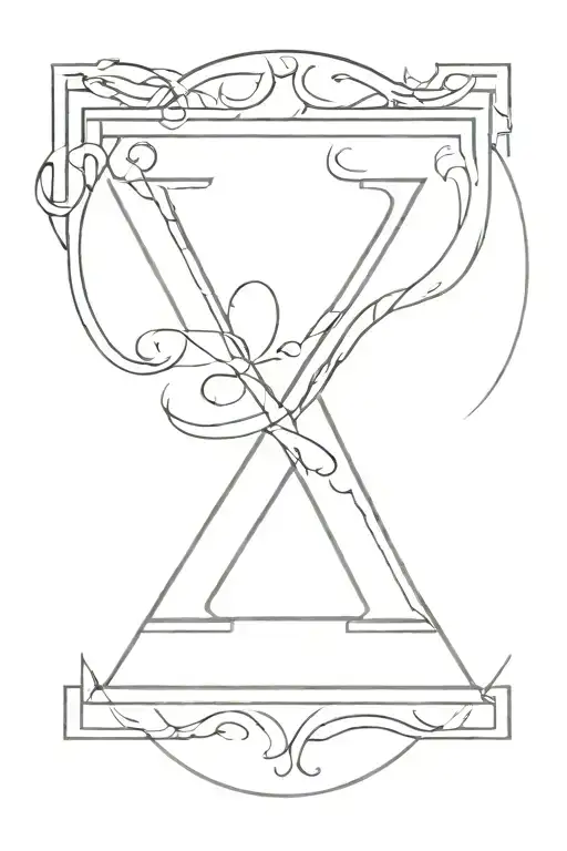 Roman numeral number five tattoo design idea