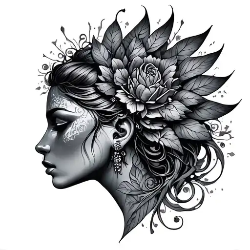 Cancer Goddess tattoo design idea
