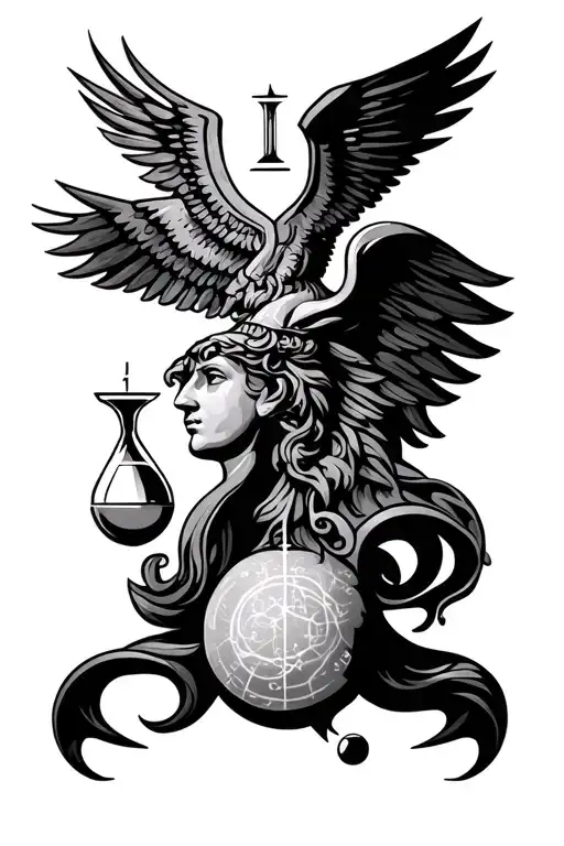 Greek, mathematic, science, God tattoo design idea