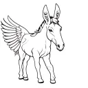 Wingged Donkey tattoo design idea