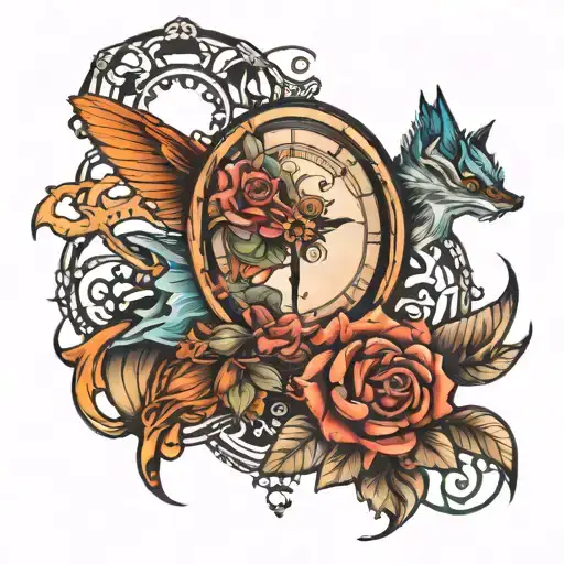 past, present and future generations tattoo design idea