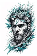 An abstract design symbolizing your diverse interests and hobbies, incorporating elements of ecology, programming, and project management tattoo design idea