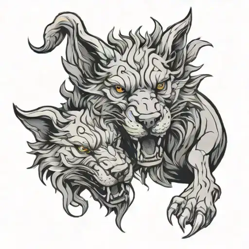 Cerberus tattoo design idea