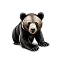 2 bear cub looking tattoo design idea