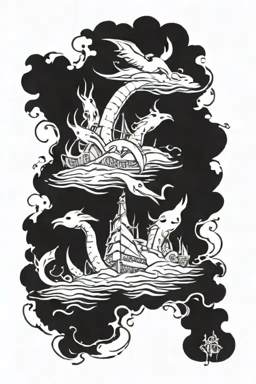 God is with me and will never let me sink in the middle of the sea and wants mto rule the world but never forget the roo tattoo design idea