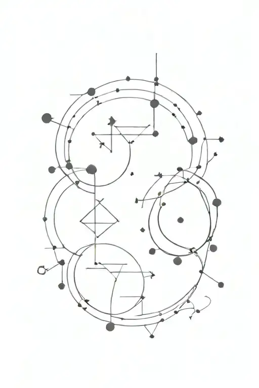 Pisces and libra constellation tattoo design idea