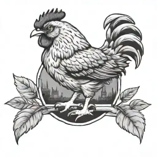 Georgia, chicken, best friend, roof tattoo design idea
