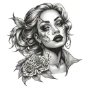 Prostitute tattoo design idea