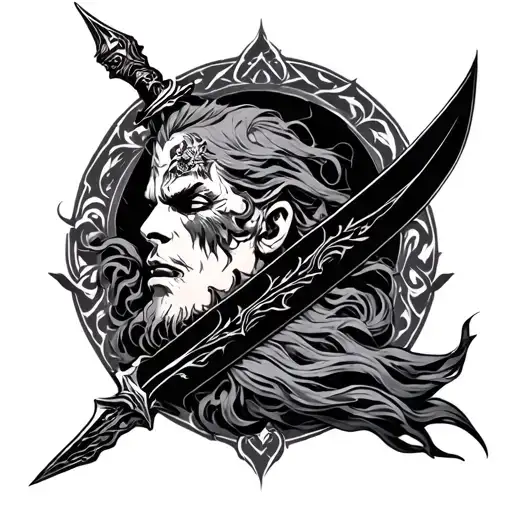 maliketh the black blade tattoo design idea